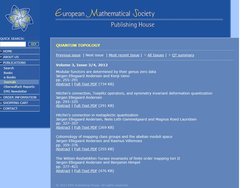 Content of EMS journal Quantum Topology vol. 3, issue 3/4 (2012).